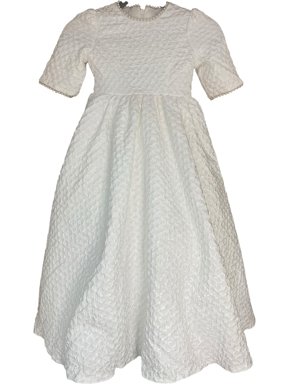 Dideyttawl Textured Formal Dress Gown White